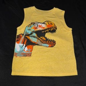 Garanimal TRex Tank Top Boys 3T Bright Yellow